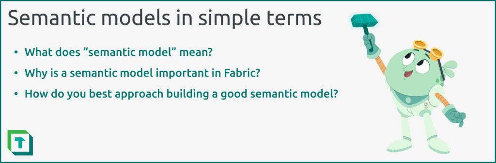 Infographic saying: Semantic models in simple terms