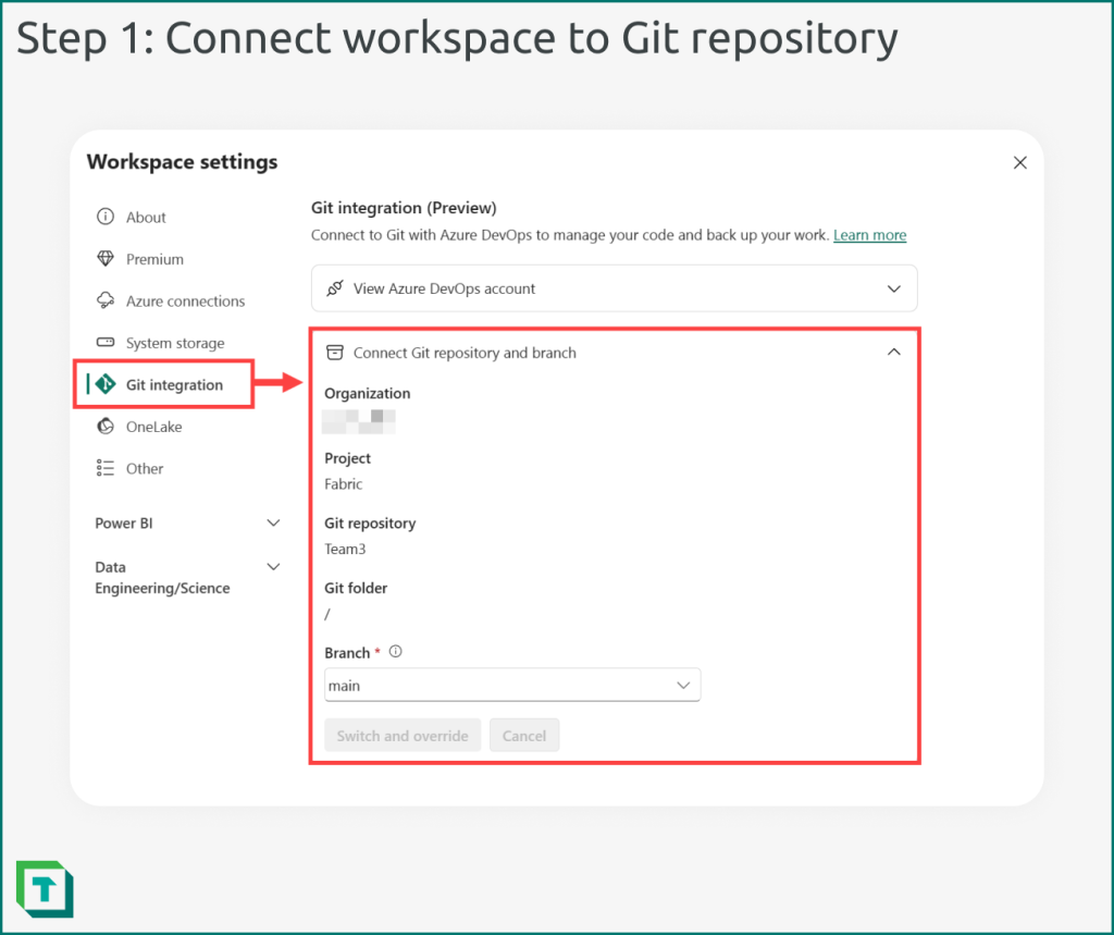 How to connect Tabular Editor workspace to Git Repository